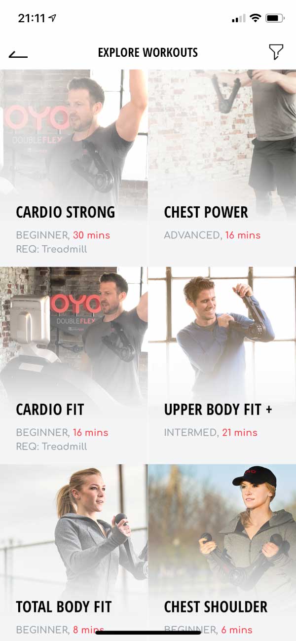 Additional workouts