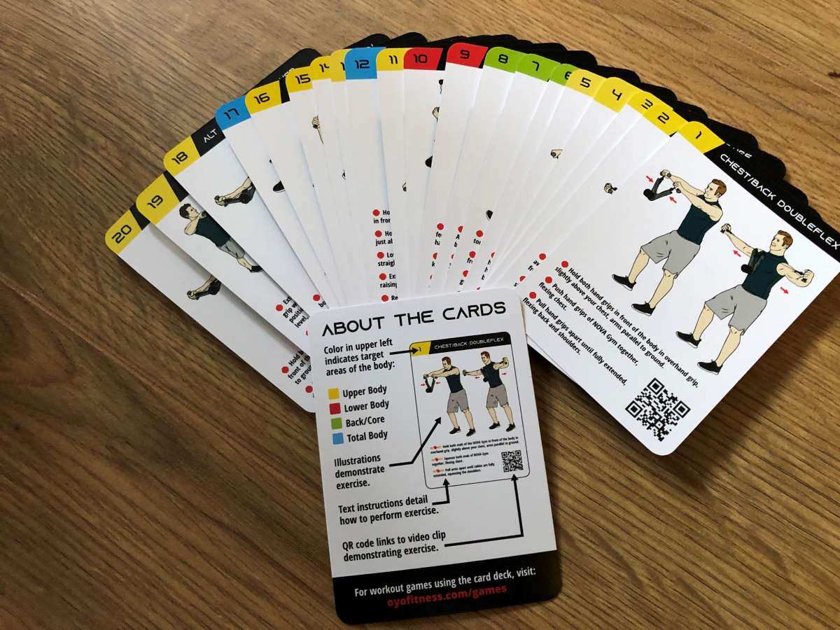 Exercise cards for Nova Gym